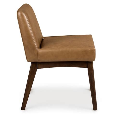 Chantel Walnut & Toscana Tan Leather Dining Chair 